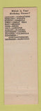 Matchbook Cover - Suris Flower Shop Omaha NE