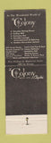 Matchbook Cover - Colony Motor Hotel Clayton MO