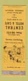 Matchbook Cover - Central Hotel Cafe Hermann MO WEAR