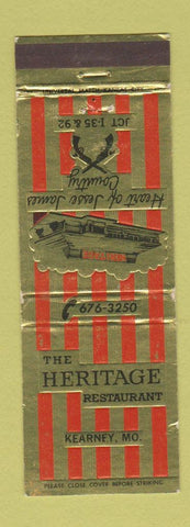 Matchbook Cover - Heritage Restaurant Kearney MO