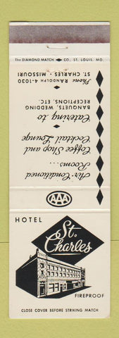 Matchbook Cover - Hotel St Charles MO
