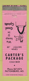 Matchbook Cover - Carter's Liquor Pattonsburg MO WEAR