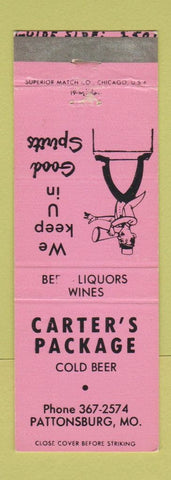 Matchbook Cover - Carter's Liquor Pattonsburg MO WEAR