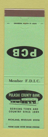 Matchbook Cover - Pulaski County Bank Richland MO