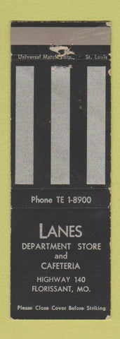 Matchbook Cover - Lanes Department Store Florissant MO WEAR