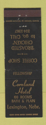 Matchbook Cover - Cornland Hotel Lexington NE