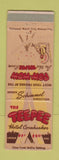 Matchbook Cover - The Teepee Hotel Cornhusker Lincoln NE WORN