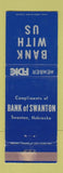 Matchbook Cover - Bank of Swanton NE WEAR