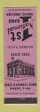 Matchbook Cover - 1st National Bank Wahoo NE