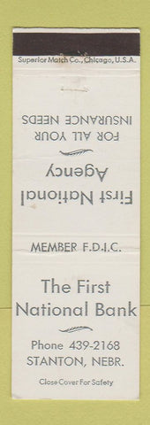 Matchbook Cover - First National Bank Stanton NE