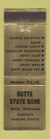 Matchbook Cover - Butte State Bank Butte NE