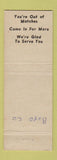 Matchbook Cover - Butte State Bank Butte NE