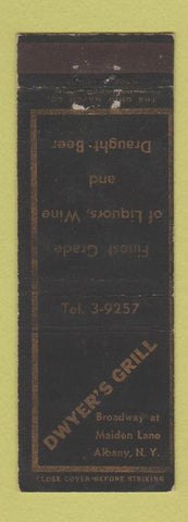Matchbook Cover - Dwyer's Grill Albany NY WEAR