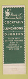 Matchbook Cover - Suburban House Restaurant Williamsville NY