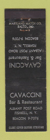 Matchbook Cover - Cavaccini Restaurant Bar Fishkill NY WEAR