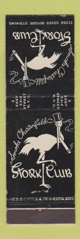 Matchbook Cover - Stork Club New York City Chesterfield Cigarettes