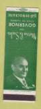 Matchbook Cover - Morris Sachs for Governor IL Illinois Democrat
