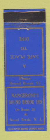 Matchbook Cover - Nangeroni's Bound Brook Inn Bound Brook NJ