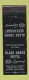 Matchbook Cover - Black Angus Restaurant Motel Poteau OK WEAR