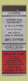 Matchbook Cover - Hidalgo Camp Lordsburg NY Standard oil gas WEAR