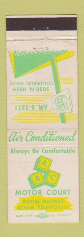 Matchbook Cover - ABC Motor Court Motel Columbus OH