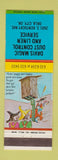 Matchbook Cover - Davis Magic Dust Control and Linen Service Oklahoma City OK