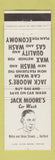 Matchbook Cover - Jack Moore's Car Wash Hartford CT
