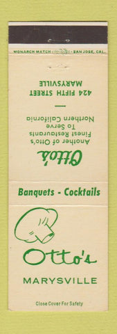 Matchbook Cover - Otto's Marysville CA restaurant