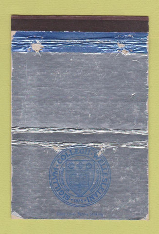Matchbook Cover - Wellesley College MA WORN 40 Strike