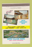 Matchbook Cover - Dutch Village Motel New Castle DE 40 Strike