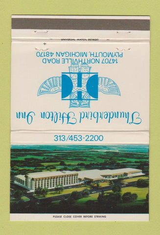 Matchbook Cover - Thunderbird Hilton Inn Plymouth MI 40 Strike