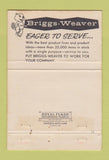 Matchbook Cover - Briggs Weaver Industrial Supply Dallas Tyler TX WEAR 40 Strike