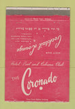 Matchbook Cover - Coronado Hotel Miami Beach FL 40 Strike