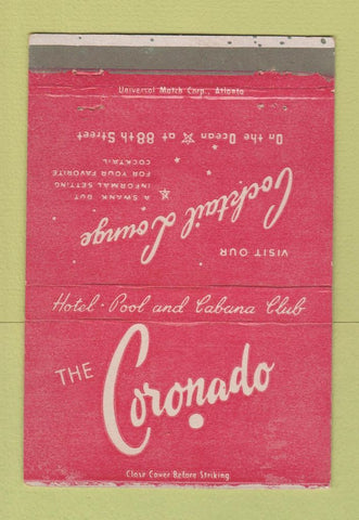 Matchbook Cover - Coronado Hotel Miami Beach FL 40 Strike