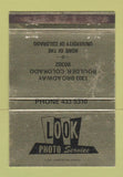 Matchbook Cover - Look Photo Service Boulder Colorado WEAR 40 Strike