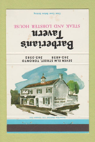 Matchbook Cover - Barberian's Tavern Toronto ON WEAR 40 Strike