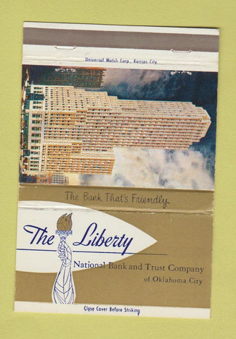Matchbook Cover - Liberty National Bank Trust Oklahoma City OK 40 Strike