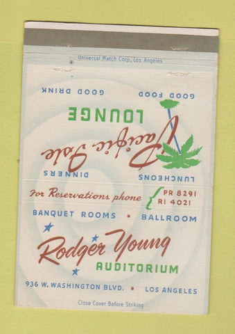 Matchbook Cover - Roger Young Auditorium Los Angeles CA Pacific Isle 40 Strike