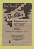 Matchbook Cover - The Cellar Restaurant Hotel Russell Charleston MO 40 Strike
