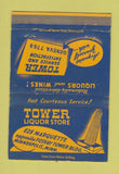 Matchbook Cover - Tower Liquor Store Minneapolis MN 40 Strike