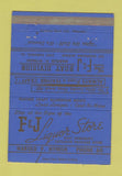 Matchbook Cover - F&J Liquor Store East Dubuque IL WEAR 40 Strike