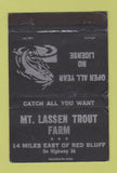 Matchbook Cover - Mount Lassen Trout Farm CA WORN 40 Strike