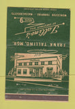 Matchbook Cover - Tallino's Worcester MA restaurant WEAR 40 Strike