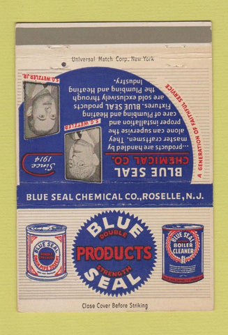 Matchbook Cover - Blue Seal Products Roselle NJ 40 Strike