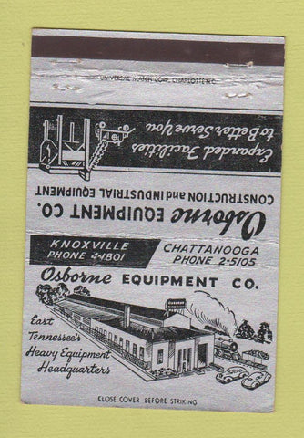 Matchbook Cover - Osborne Equipment Chattanooga Knoxville TN 40 Strike