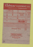 Matchbook Cover - Osborne Equipment Chattanooga Knoxville TN 40 Strike