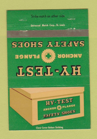 Matchbook Cover - Hy Test Safety Shoes WEAR 40 Strike