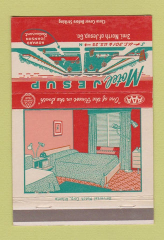 Matchbook Cover - Motel Jesup GA Howard Johnson Restaurant 40 Strike