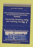Matchbook Cover - Bayside Federal Savings and Loan Bayside NY 40 Strike
