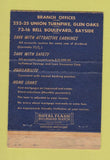 Matchbook Cover - Bayside Federal Savings and Loan Bayside NY 40 Strike